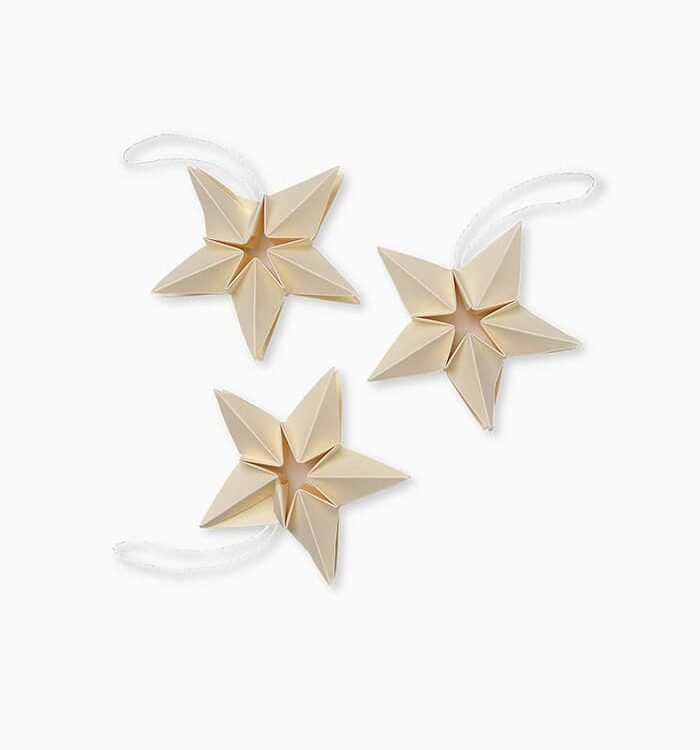 Amanda paper star Christmas decoration 3-pack